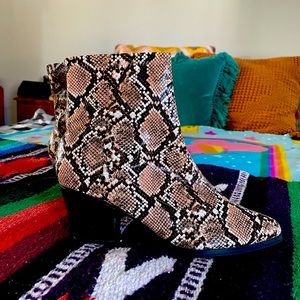 Faux Snakeskin bootie